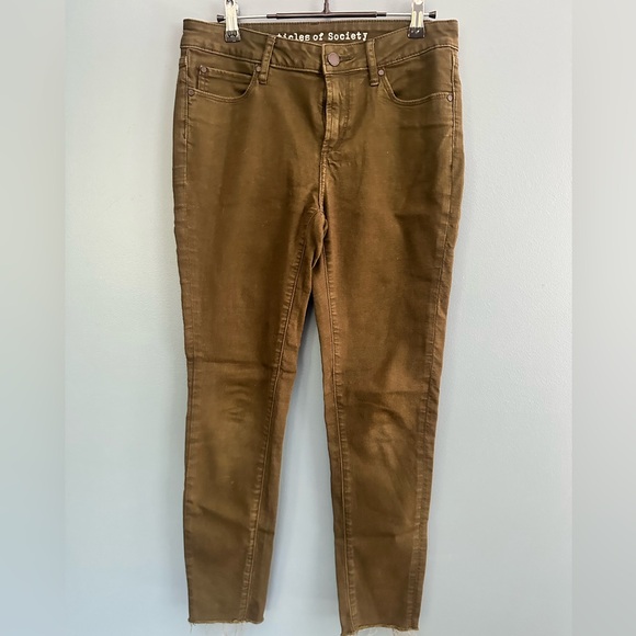 Articles Of Society Denim - Articles Of Society Women's Military Green Skinny Jeans Size 29